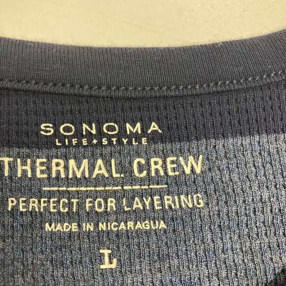 SONOMA Women’s‎ Thermal Crew Long Sleeve Shirt Size Large - Picture 5 of 8
